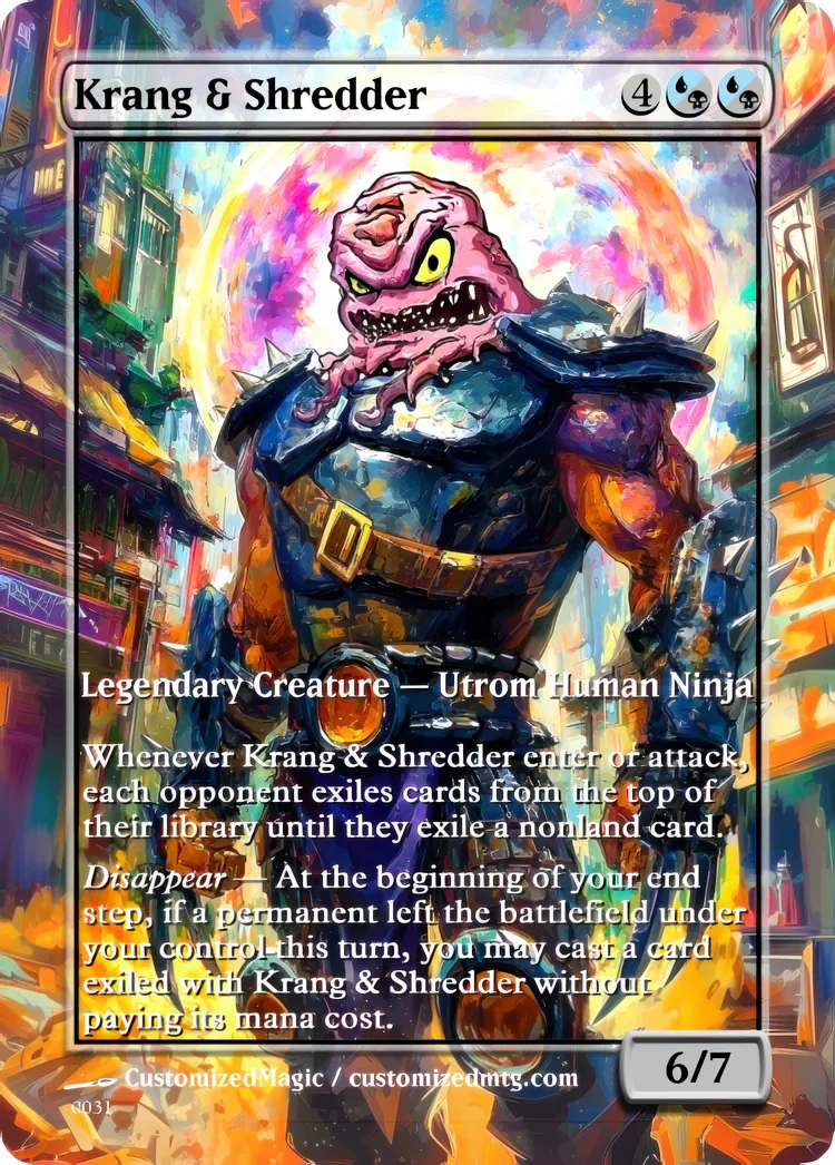 Teenage Mutant Ninja Turtles Commanders - Oil Painted Edition Part 1 of 2 | Krang Shredder | Magic the Gathering / MTG Proxy Cards | Magic the Gathering Proxy Cards