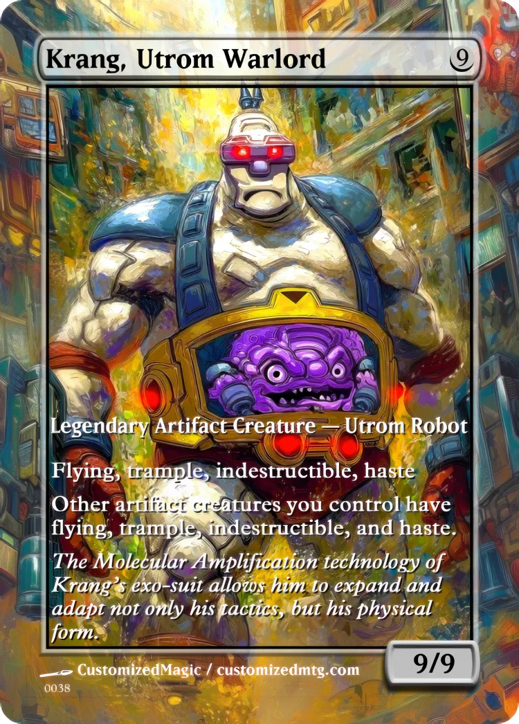 Teenage Mutant Ninja Turtles Commanders - Oil Painted Edition Part 1 of 2 | Krang Utrom Warlord | Magic the Gathering / MTG Proxy Cards | Magic the Gathering Proxy Cards