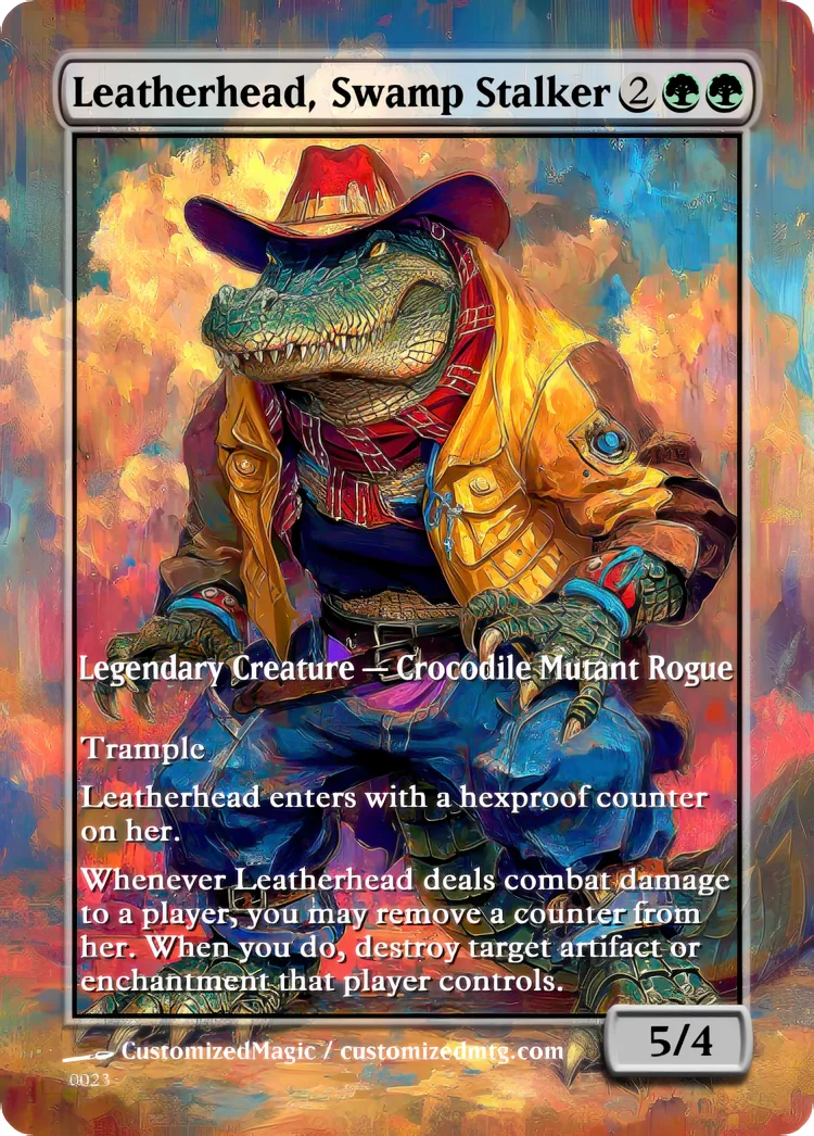 Teenage Mutant Ninja Turtles Commanders - Oil Painted Edition Part 1 of 2 | Leatherhead Swamp Stalker | Magic the Gathering / MTG Proxy Cards | Magic the Gathering Proxy Cards
