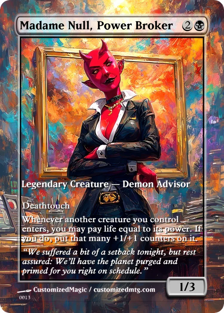 Teenage Mutant Ninja Turtles Commanders - Oil Painted Edition Part 1 of 2 | Madame Null Power Broker.1 | Magic the Gathering / MTG Proxy Cards | Magic the Gathering Proxy Cards