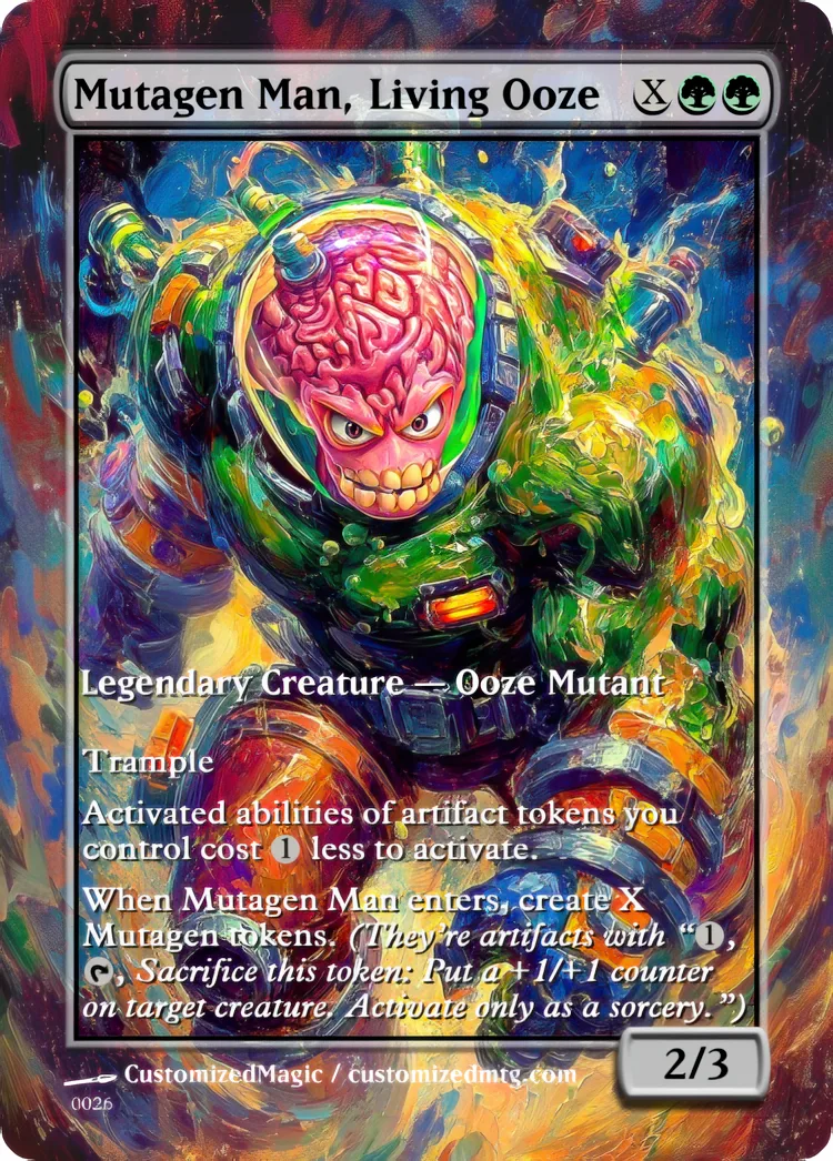 Teenage Mutant Ninja Turtles Commanders - Oil Painted Edition Part 2 of 2 | Mutagen Man Living Ooze.1 | Magic the Gathering / MTG Proxy Cards | Magic the Gathering Proxy Cards