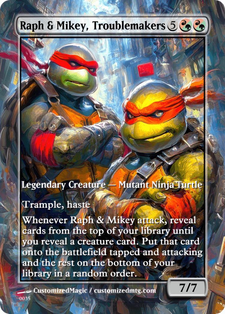 Teenage Mutant Ninja Turtles Commanders - Oil Painted Edition Part 2 of 2 | Raph Mikey Troublemakers | Magic the Gathering / MTG Proxy Cards | Magic the Gathering Proxy Cards Teenage Mutant Ninja Turtles Commanders - Oil Painted Edition Part 2 of 2 | Raph Mikey Troublemakers | Magic the Gathering / MTG Proxy Cards | Magic the Gathering Proxy Cards