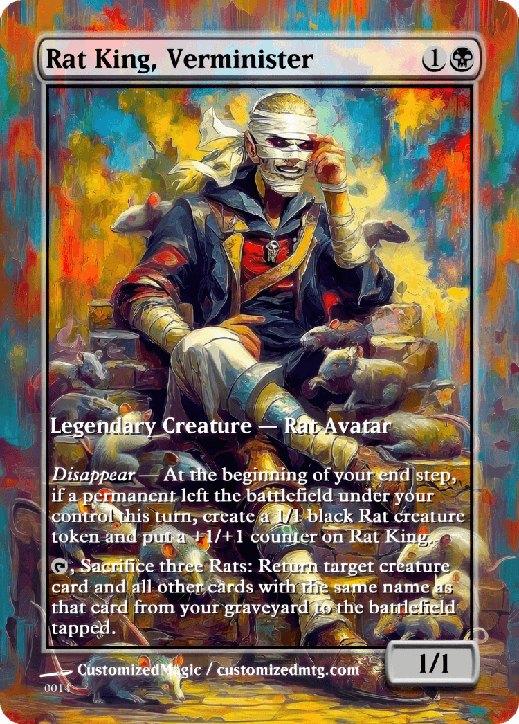 Teenage Mutant Ninja Turtles Commanders - Oil Painted Edition Part 2 of 2 | Rat King Verminister | Magic the Gathering / MTG Proxy Cards | Magic the Gathering Proxy Cards Teenage Mutant Ninja Turtles Commanders - Oil Painted Edition Part 2 of 2 | Rat King Verminister | Magic the Gathering / MTG Proxy Cards | Magic the Gathering Proxy Cards