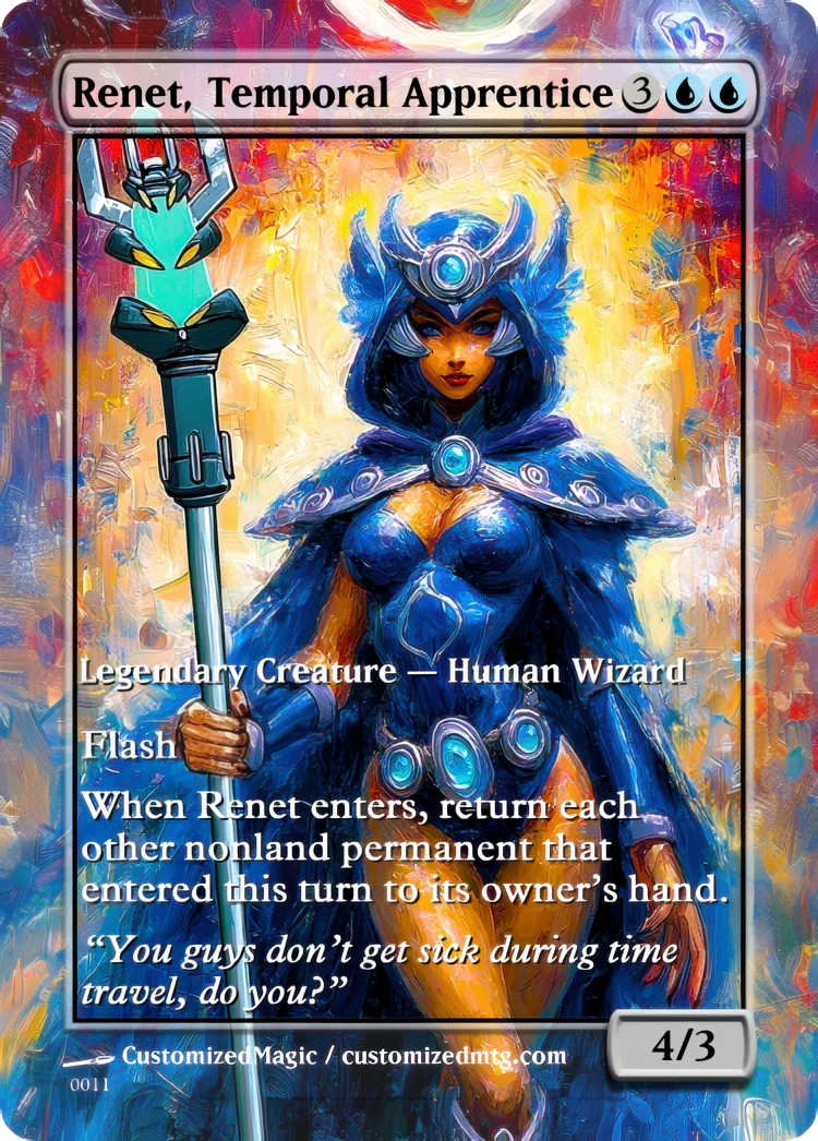 Teenage Mutant Ninja Turtles Commanders - Oil Painted Edition Part 2 of 2 | Renet Temporal Apprentice | Magic the Gathering / MTG Proxy Cards | Magic the Gathering Proxy Cards