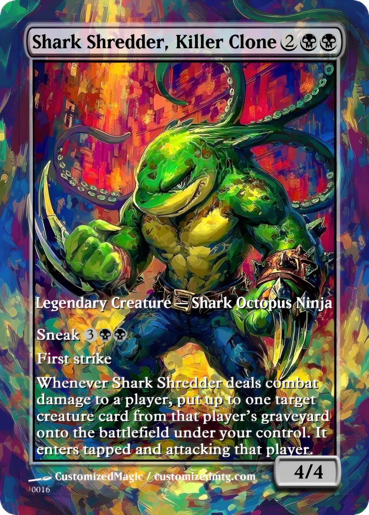 Teenage Mutant Ninja Turtles Commanders - Oil Painted Edition Part 2 of 2 | Shark Shredder Killer Clone | Magic the Gathering / MTG Proxy Cards | Magic the Gathering Proxy Cards