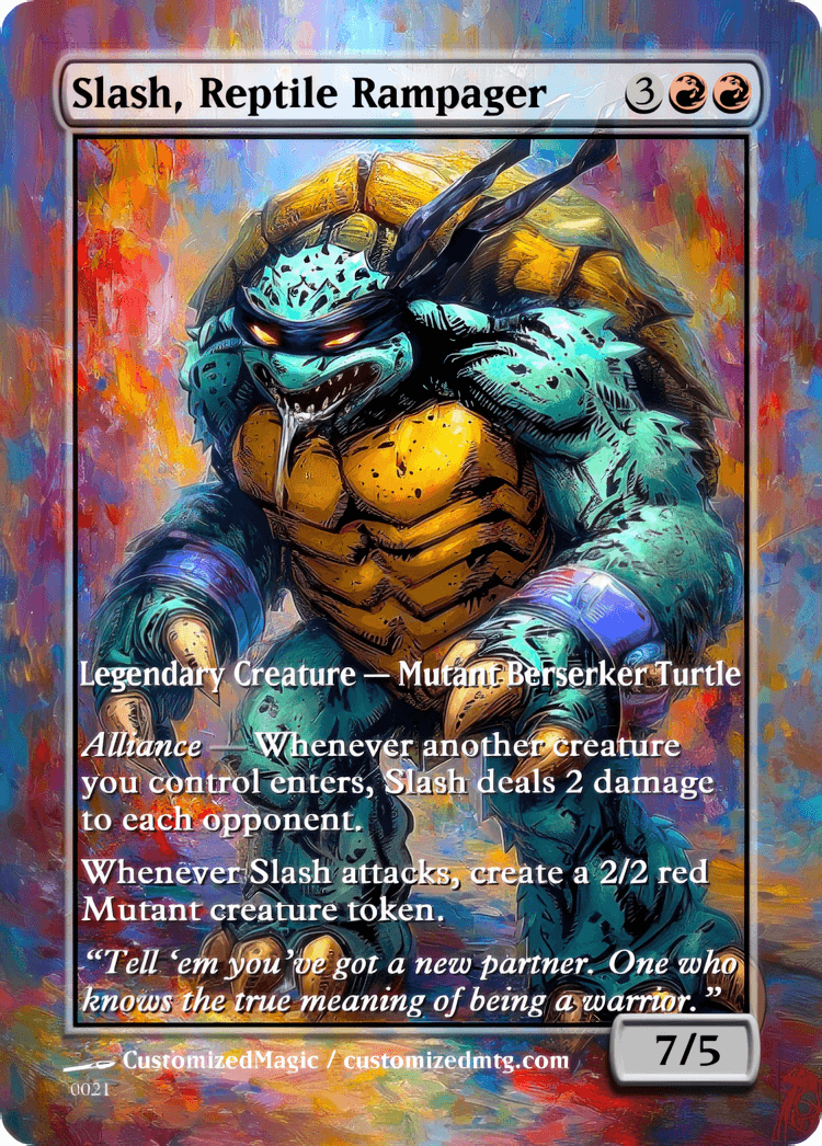 Teenage Mutant Ninja Turtles Commanders - Oil Painted Edition Part 2 of 2 | Slash Reptile Rampager | Magic the Gathering / MTG Proxy Cards | Magic the Gathering Proxy Cards Teenage Mutant Ninja Turtles Commanders - Oil Painted Edition Part 2 of 2 | Slash Reptile Rampager | Magic the Gathering / MTG Proxy Cards | Magic the Gathering Proxy Cards