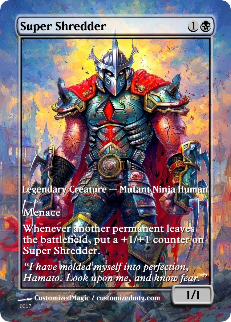 Teenage Mutant Ninja Turtles Commanders - Oil Painted Edition Part 2 of 2 | Super Shredder | Magic the Gathering / MTG Proxy Cards | Magic the Gathering Proxy Cards