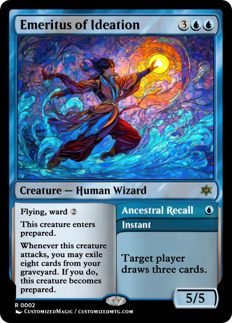 Secrets of Strixhaven -Emeritus Cycle | Emeritus of Ideation | Magic the Gathering / MTG Proxy Cards | Magic the Gathering Proxy Cards