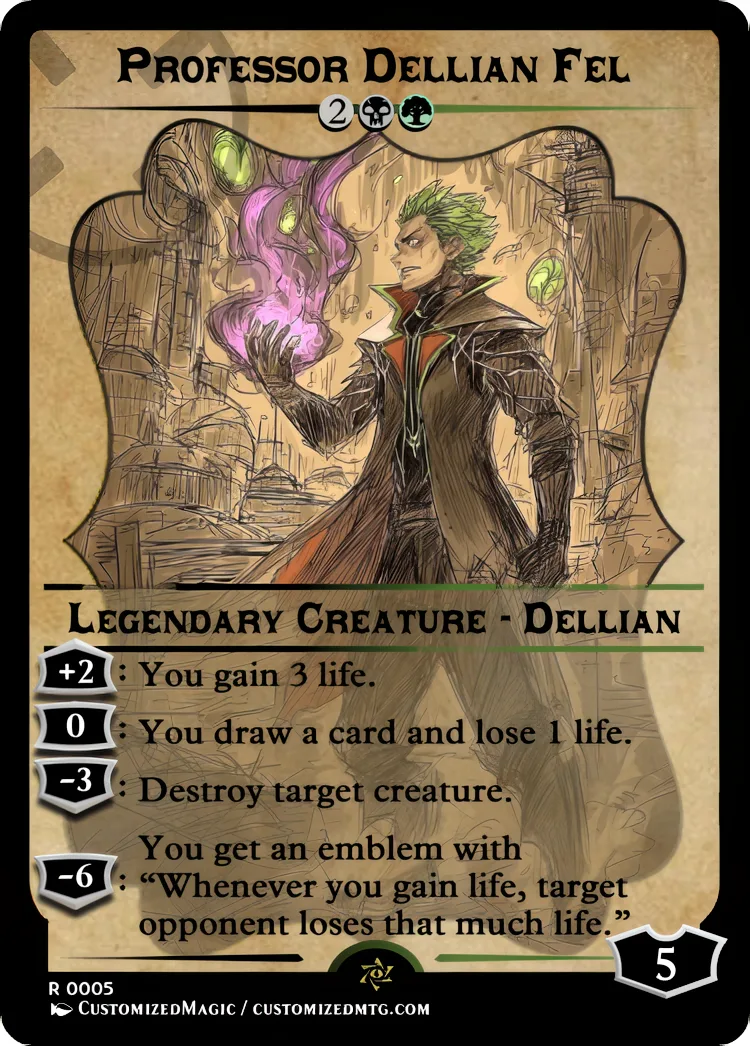 Professor Dellian Fel | Professor Dellian Fel.4 | Magic the Gathering / MTG Proxy Cards | Magic the Gathering Proxy Cards
