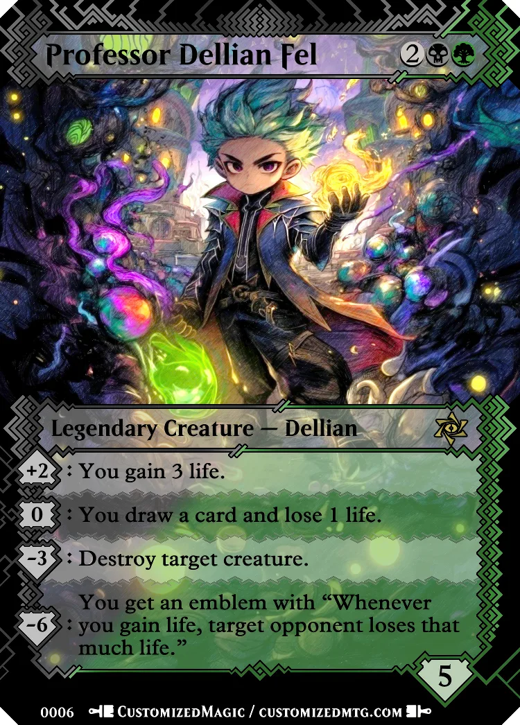 Professor Dellian Fel | Professor Dellian Fel.5 | Magic the Gathering / MTG Proxy Cards | Magic the Gathering Proxy Cards