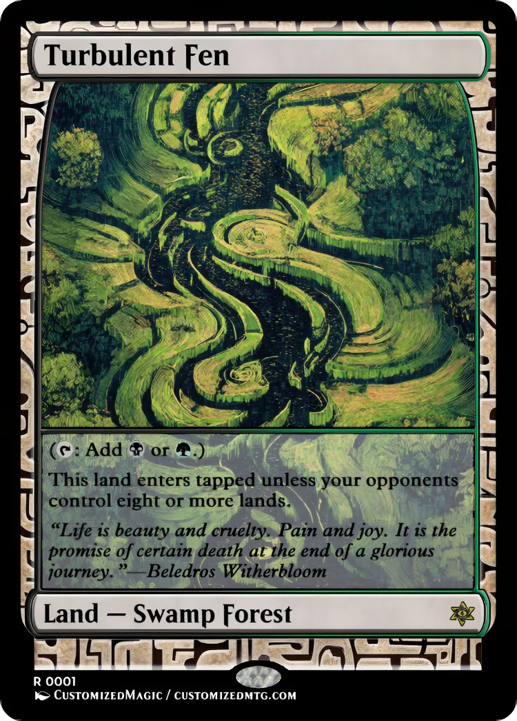 Turbulent Lands | Turbulent Fen | Magic the Gathering / MTG Proxy Cards | Magic the Gathering Proxy Cards