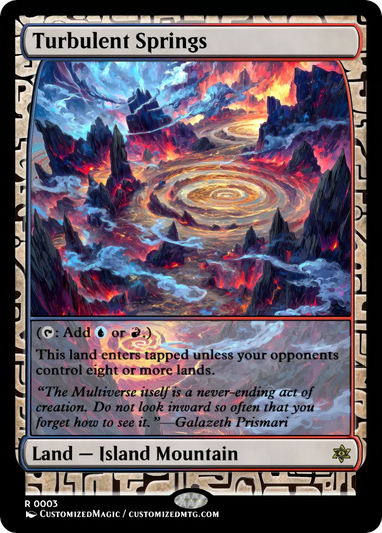 Turbulent Lands | Turbulent Springs | Magic the Gathering / MTG Proxy Cards | Magic the Gathering Proxy Cards