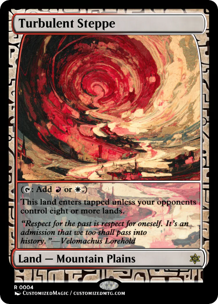 Turbulent Lands | Turbulent Steppe | Magic the Gathering / MTG Proxy Cards | Magic the Gathering Proxy Cards