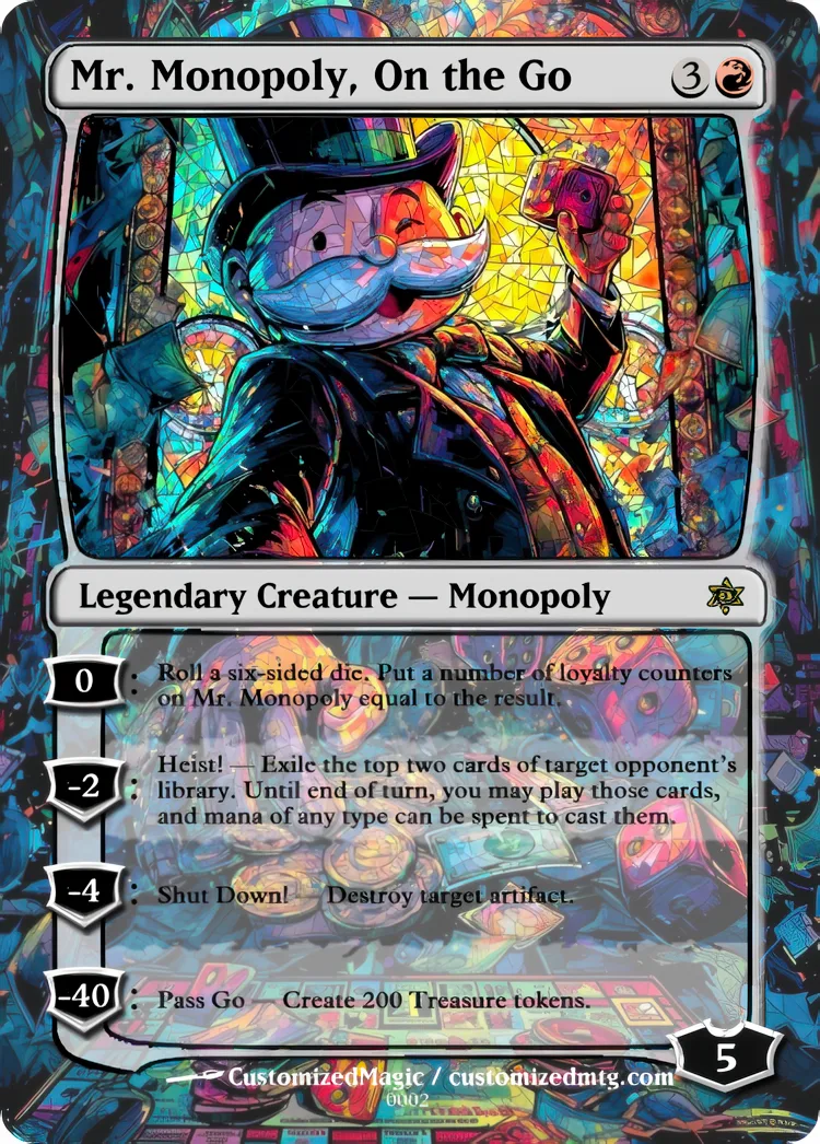2023 Heroes of the Realm – Mr. Monopoly, On the Go | Mr. Monopoly On the Go.1 | Magic the Gathering / MTG Proxy Cards | Magic the Gathering Proxy Cards