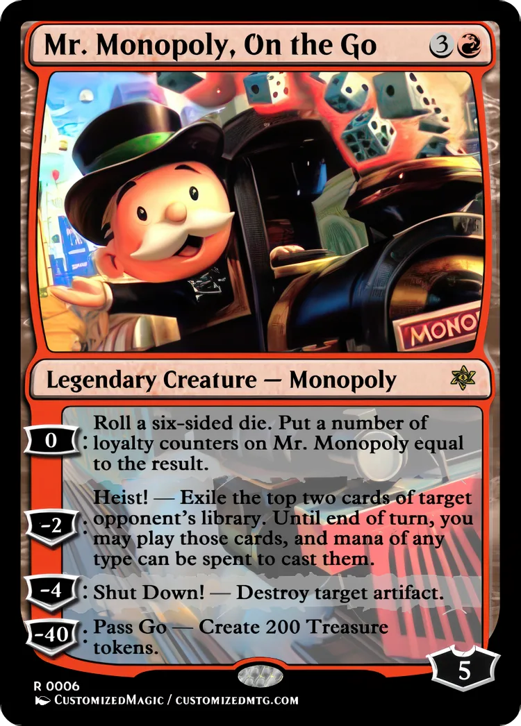 2023 Heroes of the Realm – Mr. Monopoly, On the Go | Mr. Monopoly On the Go.5 | Magic the Gathering / MTG Proxy Cards | Magic the Gathering Proxy Cards