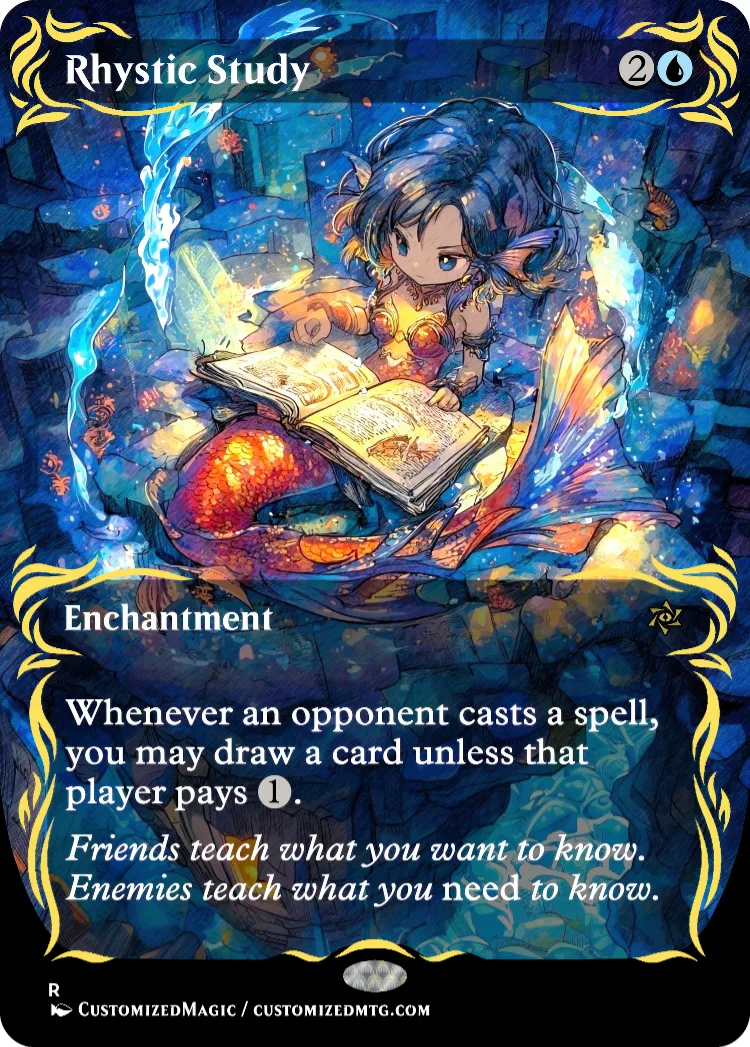 Rhystic Study | Rhystic Study.11 | Magic the Gathering / MTG Proxy Cards | Magic the Gathering Proxy Cards