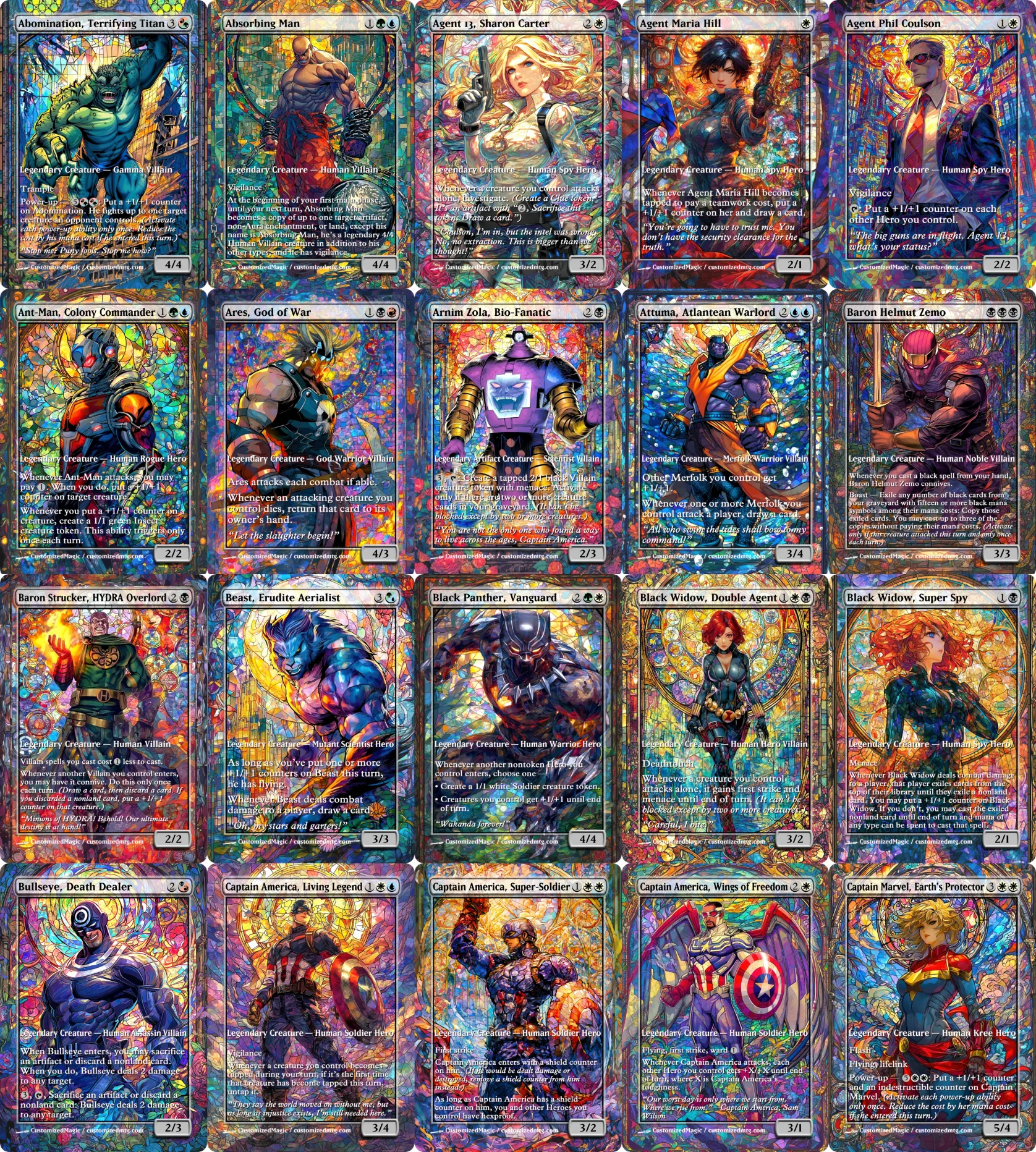 Marvel Super Heroes - Commanders - Stained Glass Edition Part 1 of 6