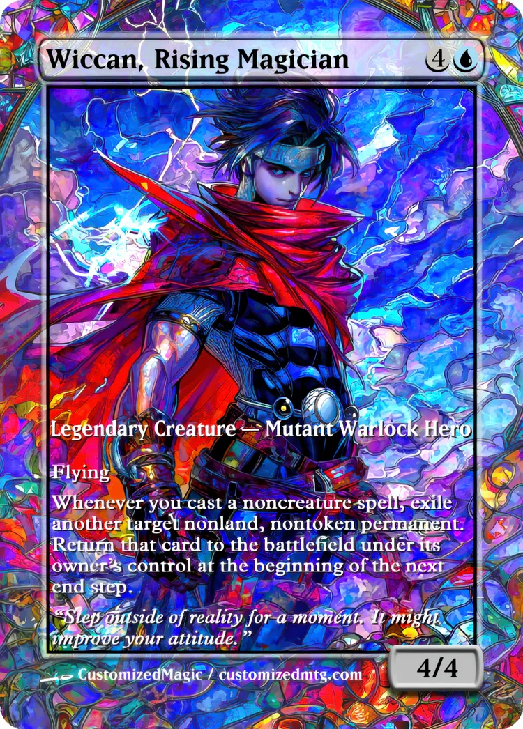 Marvel Super Heroes - Commanders - Stained Glass Edition Part 6 of 6 | Wiccan Rising Magician | Magic the Gathering / MTG Proxy Cards | Magic the Gathering Proxy Cards