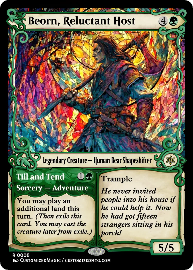 The Hobbit - Legendary Adventure | Beorn Reluctant Host | Magic the Gathering / MTG Proxy Cards | Magic the Gathering Proxy Cards