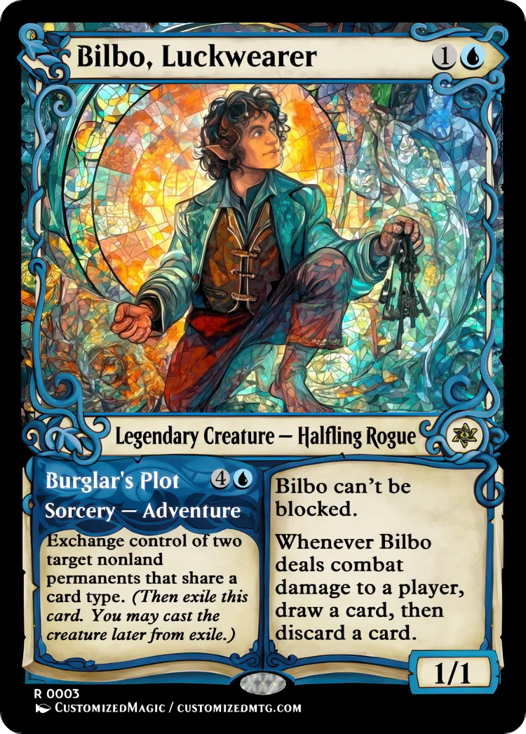The Hobbit - Legendary Adventure | Bilbo Luckwearer | Magic the Gathering / MTG Proxy Cards | Magic the Gathering Proxy Cards