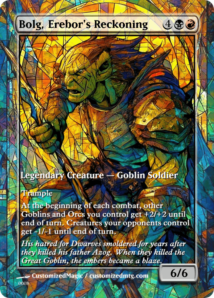 The Hobbit Eternal - Commanders | Bolg Erebors Reckoning | Magic the Gathering / MTG Proxy Cards | Magic the Gathering Proxy Cards The Hobbit Eternal - Commanders | Bolg Erebors Reckoning | Magic the Gathering / MTG Proxy Cards | Magic the Gathering Proxy Cards