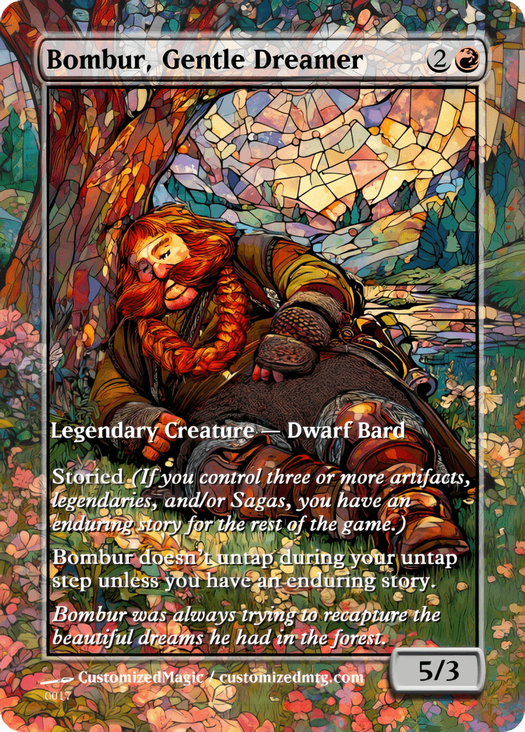 The Hobbit - Commanders Part 1 of 2 | Bombur Gentle Dreamer | Magic the Gathering / MTG Proxy Cards | Magic the Gathering Proxy Cards The Hobbit - Commanders Part 1 of 2 | Bombur Gentle Dreamer | Magic the Gathering / MTG Proxy Cards | Magic the Gathering Proxy Cards