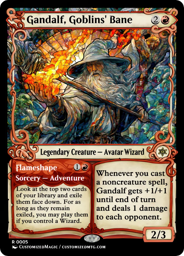 The Hobbit - Legendary Adventure | Gandalf Goblins Bane | Magic the Gathering / MTG Proxy Cards | Magic the Gathering Proxy Cards