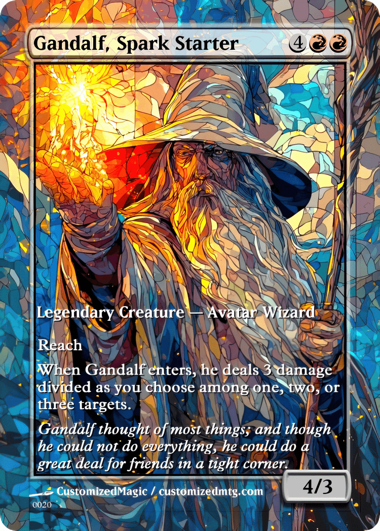 The Hobbit - Commanders Part 1 of 2 | Gandalf Spark Starter | Magic the Gathering / MTG Proxy Cards | Magic the Gathering Proxy Cards The Hobbit - Commanders Part 1 of 2 | Gandalf Spark Starter | Magic the Gathering / MTG Proxy Cards | Magic the Gathering Proxy Cards