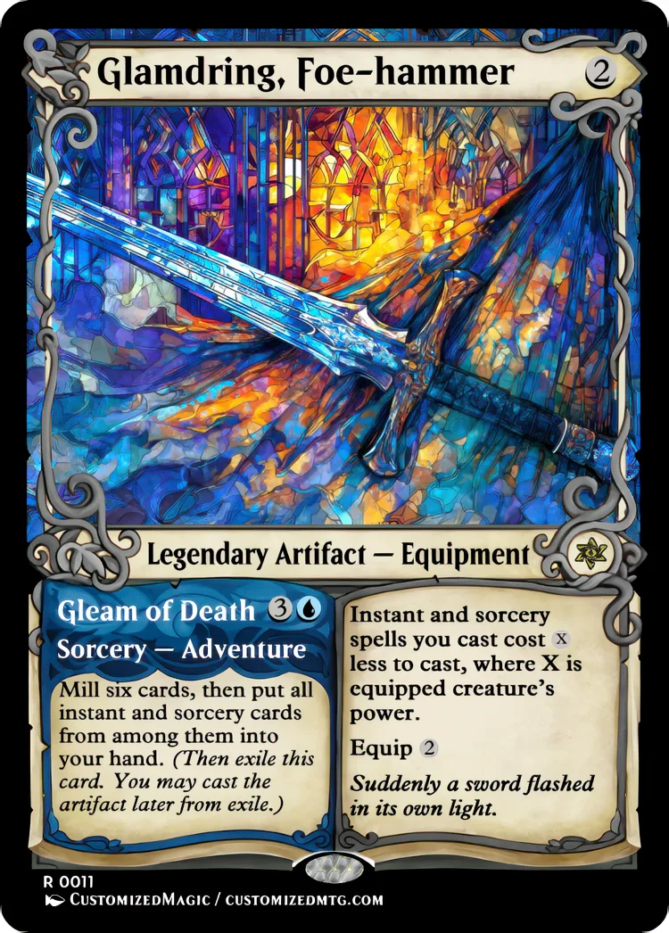 The Hobbit - Legendary Adventure | Glamdring Foe hammer | Magic the Gathering / MTG Proxy Cards | Magic the Gathering Proxy Cards