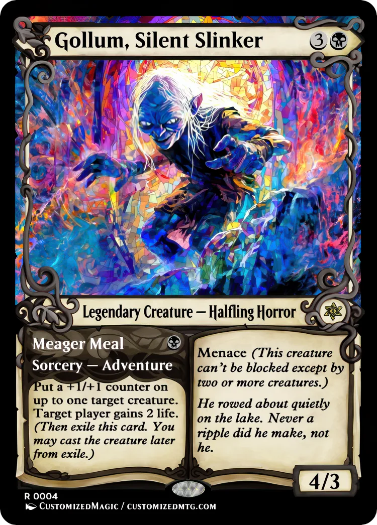 The Hobbit - Legendary Adventure | Gollum Silent Slinker | Magic the Gathering / MTG Proxy Cards | Magic the Gathering Proxy Cards