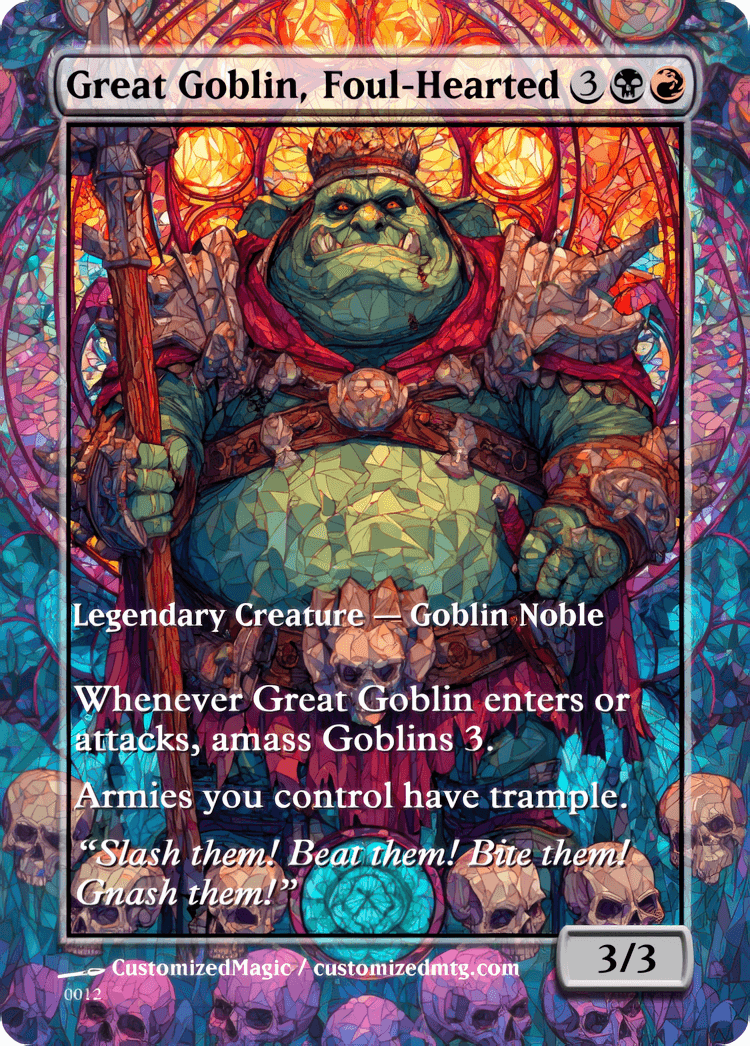 The Hobbit Eternal - Commanders | Great Goblin Foul Hearted | Magic the Gathering / MTG Proxy Cards | Magic the Gathering Proxy Cards The Hobbit Eternal - Commanders | Great Goblin Foul Hearted | Magic the Gathering / MTG Proxy Cards | Magic the Gathering Proxy Cards
