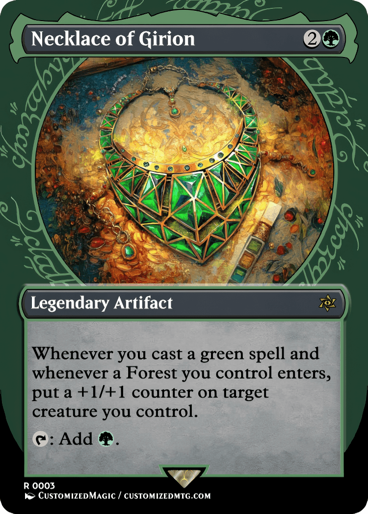 The Hobbit Eternal - New Cards | Necklace of Girion | Magic the Gathering / MTG Proxy Cards | Magic the Gathering Proxy Cards The Hobbit Eternal - New Cards | Necklace of Girion | Magic the Gathering / MTG Proxy Cards | Magic the Gathering Proxy Cards