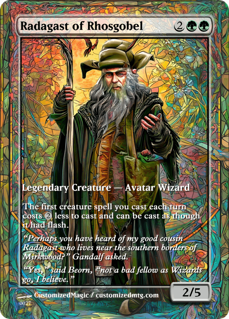 The Hobbit - Commanders Part 2 of 2 | Radagast of Rhosgobel | Magic the Gathering / MTG Proxy Cards | Magic the Gathering Proxy Cards The Hobbit - Commanders Part 2 of 2 | Radagast of Rhosgobel | Magic the Gathering / MTG Proxy Cards | Magic the Gathering Proxy Cards