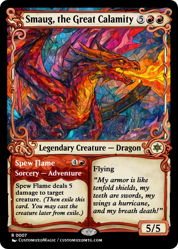 The Hobbit - Legendary Adventure | Smaug the Great Calamity | Magic the Gathering / MTG Proxy Cards | Magic the Gathering Proxy Cards
