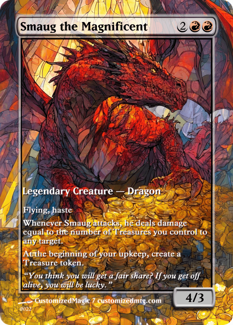 The Hobbit - Commanders Part 2 of 2 | Smaug the Magnificent | Magic the Gathering / MTG Proxy Cards | Magic the Gathering Proxy Cards The Hobbit - Commanders Part 2 of 2 | Smaug the Magnificent | Magic the Gathering / MTG Proxy Cards | Magic the Gathering Proxy Cards