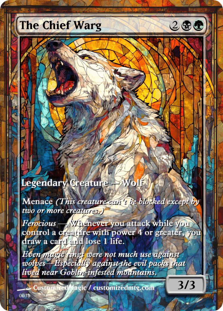 The Hobbit - Commanders Part 2 of 2 | The Chief Warg | Magic the Gathering / MTG Proxy Cards | Magic the Gathering Proxy Cards The Hobbit - Commanders Part 2 of 2 | The Chief Warg | Magic the Gathering / MTG Proxy Cards | Magic the Gathering Proxy Cards