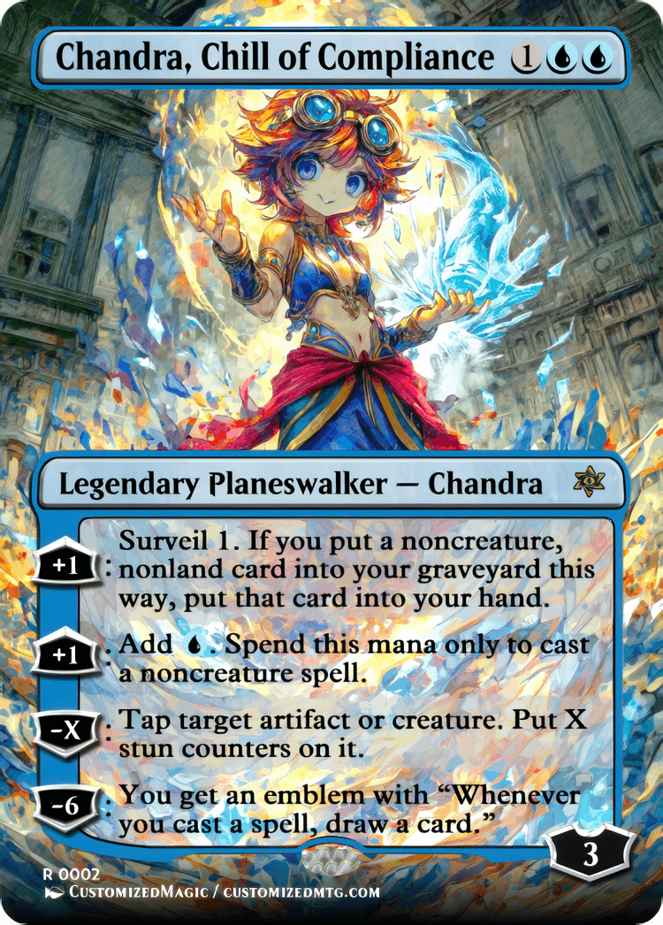 Reality Fracture Planeswalkers - Anime Style | Chandra Chill of Compliance | Magic the Gathering / MTG Proxy Cards | Magic the Gathering Proxy Cards Reality Fracture Planeswalkers - Anime Style | Chandra Chill of Compliance | Magic the Gathering / MTG Proxy Cards | Magic the Gathering Proxy Cards