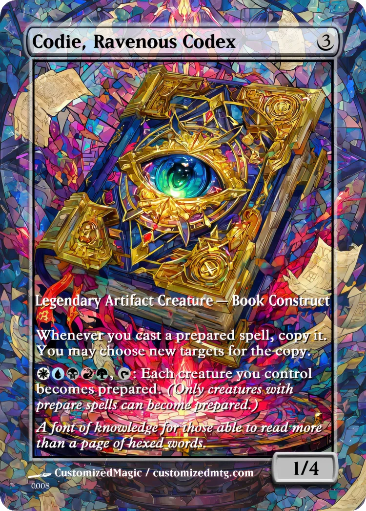 Reality Fracture Commanders - Stained Glass Edition | Codie Ravenous | Magic the Gathering / MTG Proxy Cards | Magic the Gathering Proxy Cards