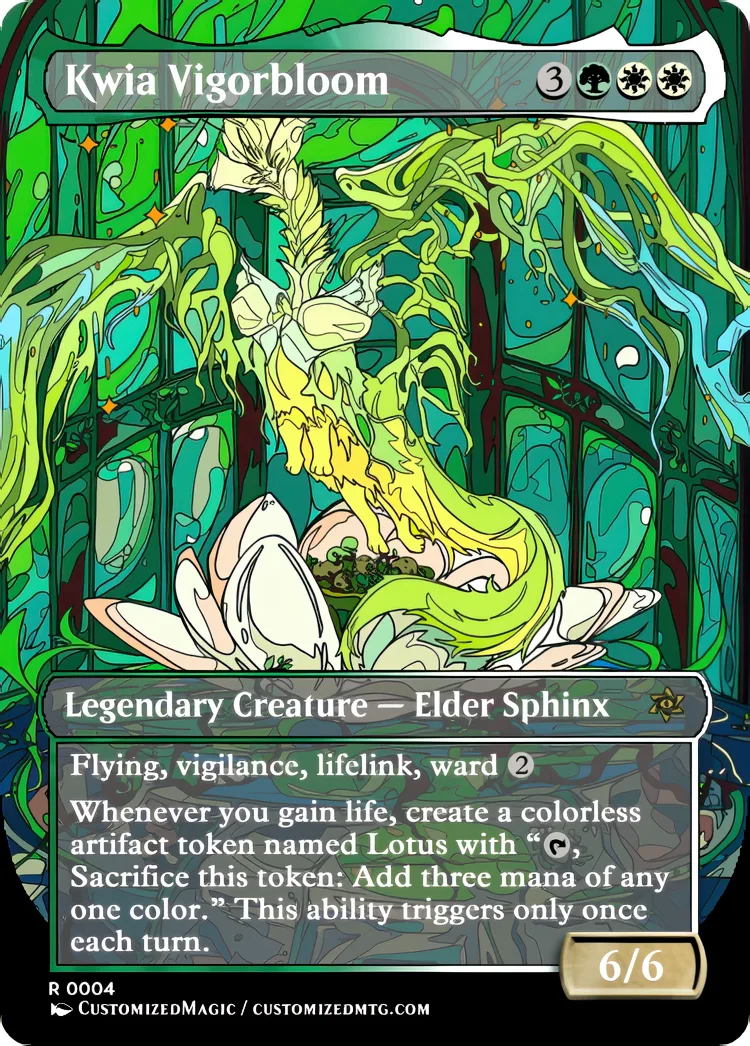 Reality Fracture Sphinx Commanders | Kwia Vigorbloom | Magic the Gathering / MTG Proxy Cards | Magic the Gathering Proxy Cards