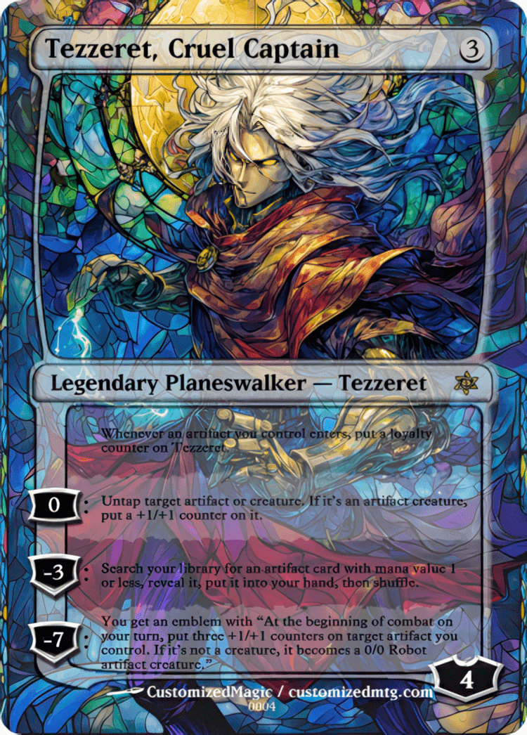 Tezzeret, Cruel Captain | Magic The Gathering Proxy Cards