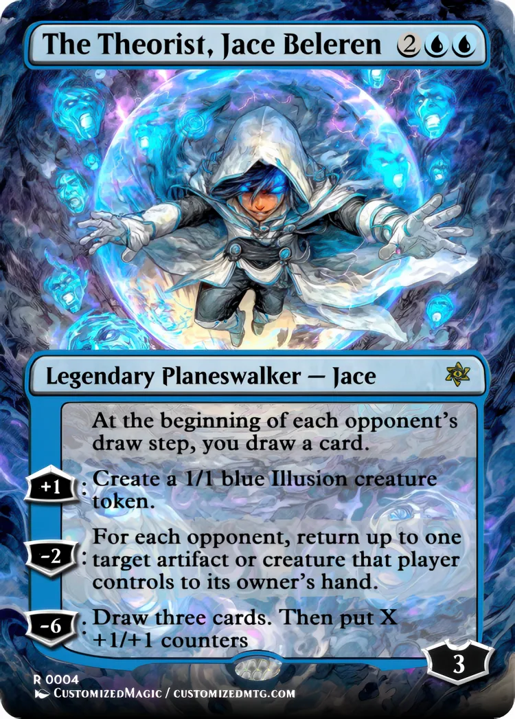 Reality Fracture Planeswalkers - Anime Style | The Theorist Jace Beleren | Magic the Gathering / MTG Proxy Cards | Magic the Gathering Proxy Cards