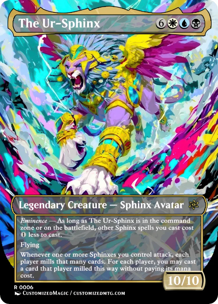 Reality Fracture Sphinx Commanders | The Ur | Magic the Gathering / MTG Proxy Cards | Magic the Gathering Proxy Cards