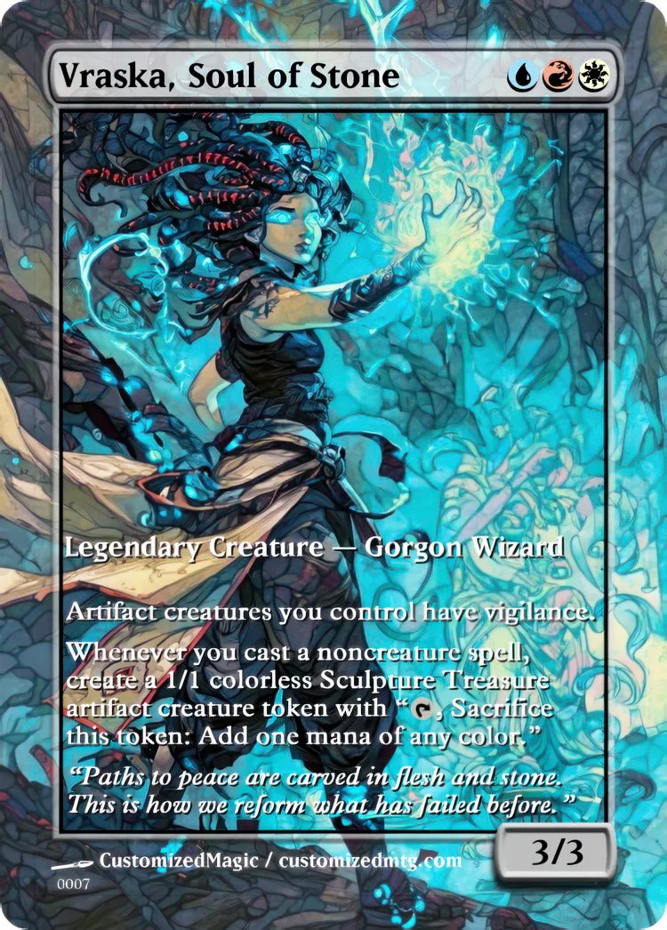 Reality Fracture Commanders - Stained Glass Edition | Vraska Soul of Stone | Magic the Gathering / MTG Proxy Cards | Magic the Gathering Proxy Cards
